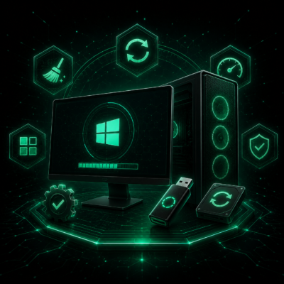 خدمة فورمات وتنزيل ويندوز جديد – تجهيز PC للألعاب بشكل احترافي